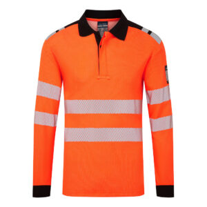 Koszulka polo z długim rękawem PW3 Modaflame Knit HVO FR - L