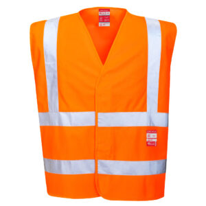 Kamizelka ostrzegawcza trudnopalna - L/XL
