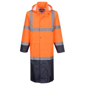 Hi-Vis Contrast Raincoat 122cm - 4XL