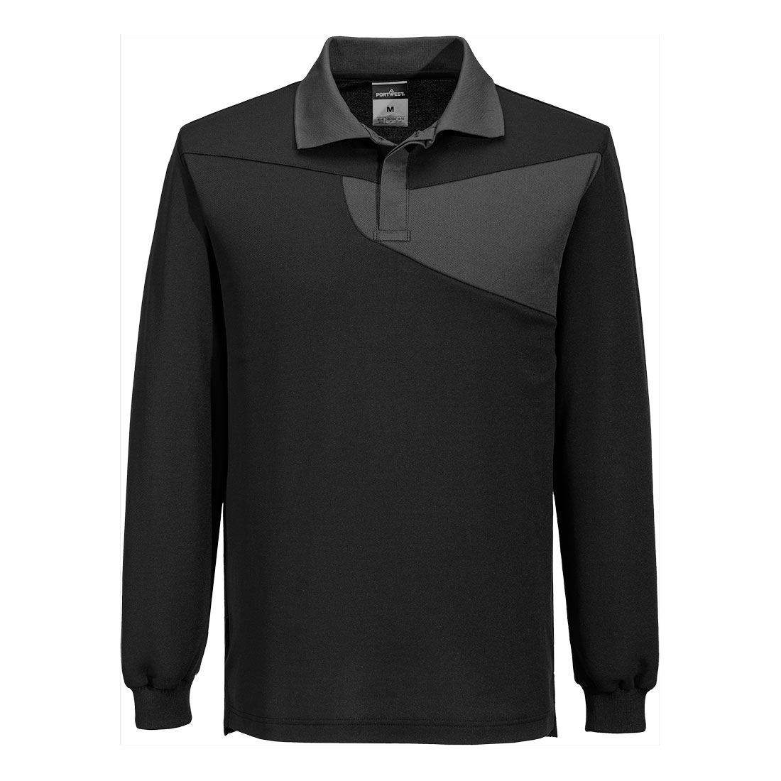 Koszulka ostrzegawcza polo Cotton Comfort z długimi rękawami - L