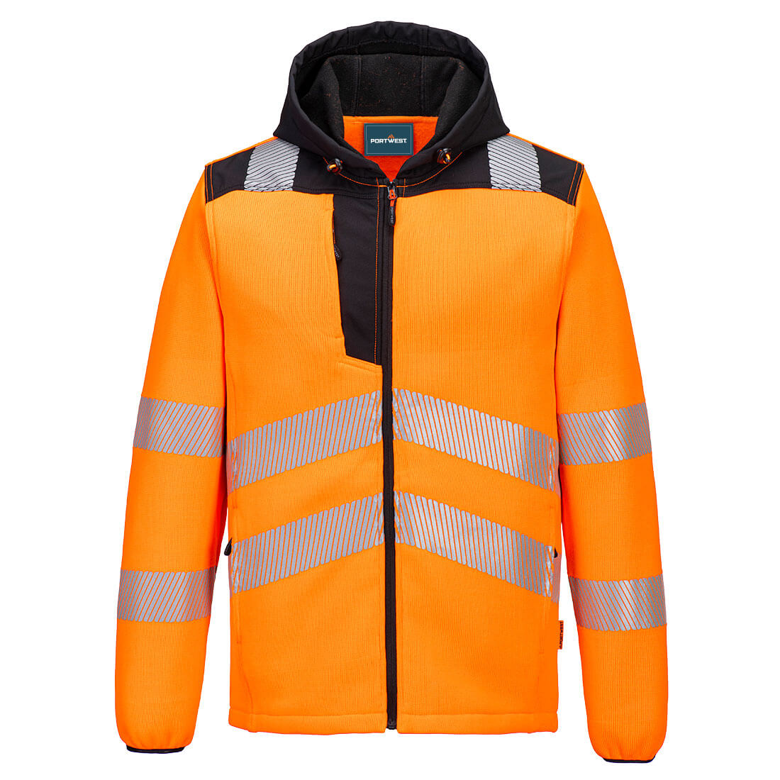 Ostrzegawczy polar z kapturem PW3 - 4XL