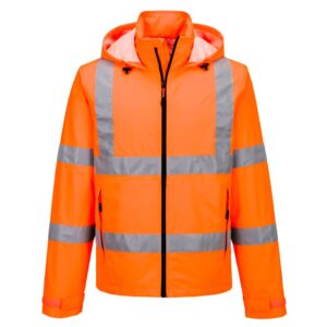 Lekka kurtka ostrzegawcza z możliwością spakowania - 4XL