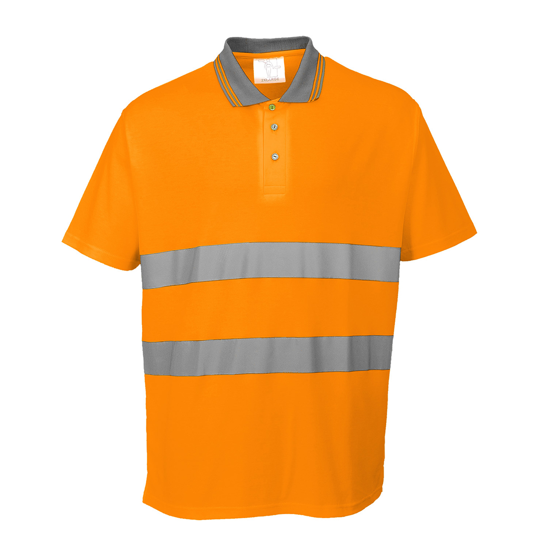 Koszulka ostrzegawcza Polo Cotton Comfort z krótkim rękawem - 4XL