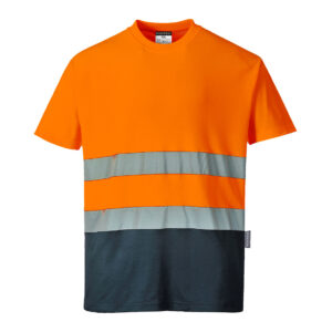 T-shirt dwukolorowy ostrzegawczy Cotton Comfort - 4XL
