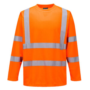 T-Shirt ostrzegawczy z długimi rękawami - L
