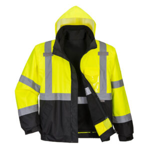 Kurtka ostrzegawcza Bomber 3 w 1 - 4XL