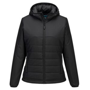 Professional Women's Hooded Insulated Baffle Jacket - L
