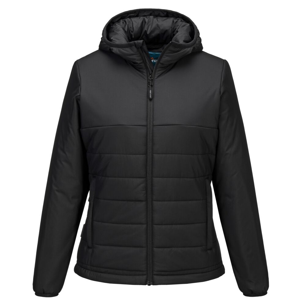 Professional Women's Hooded Insulated Baffle Jacket - L