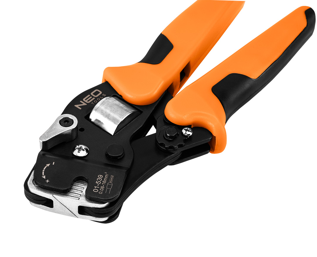 Szczypce do zaciskania końcówek tulejkowych CrV 230 mm, samonastawne 0.08 -16 mm2, AWG 26-5 - obrazek 2