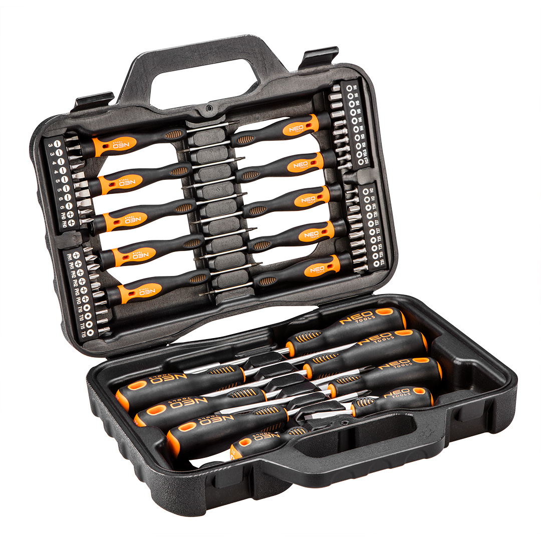 Screwdriver set with bits, 58 pcs