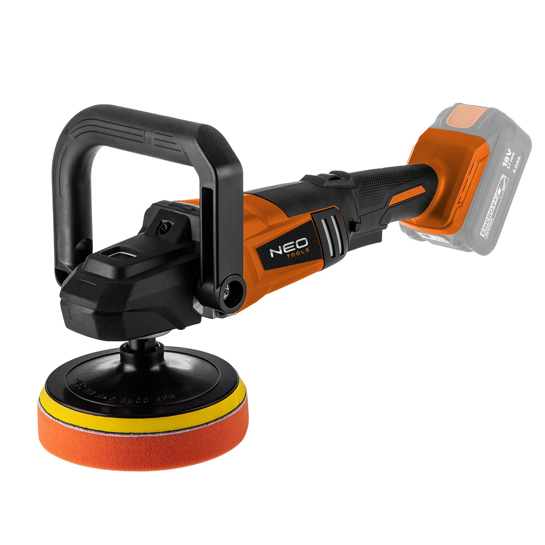 Polerka akumulatorowa bezszczotkowa Energy+ 18V, Li-lon, M14 150 mm, 800-2300 min-1, bez akumulatora - obrazek 13