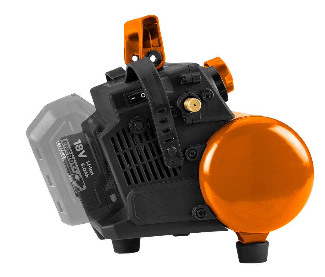 Kompresor akumulatorowy Energy+ 18V, 8 bar, 3.8 l, bez akumulatora - obrazek 7