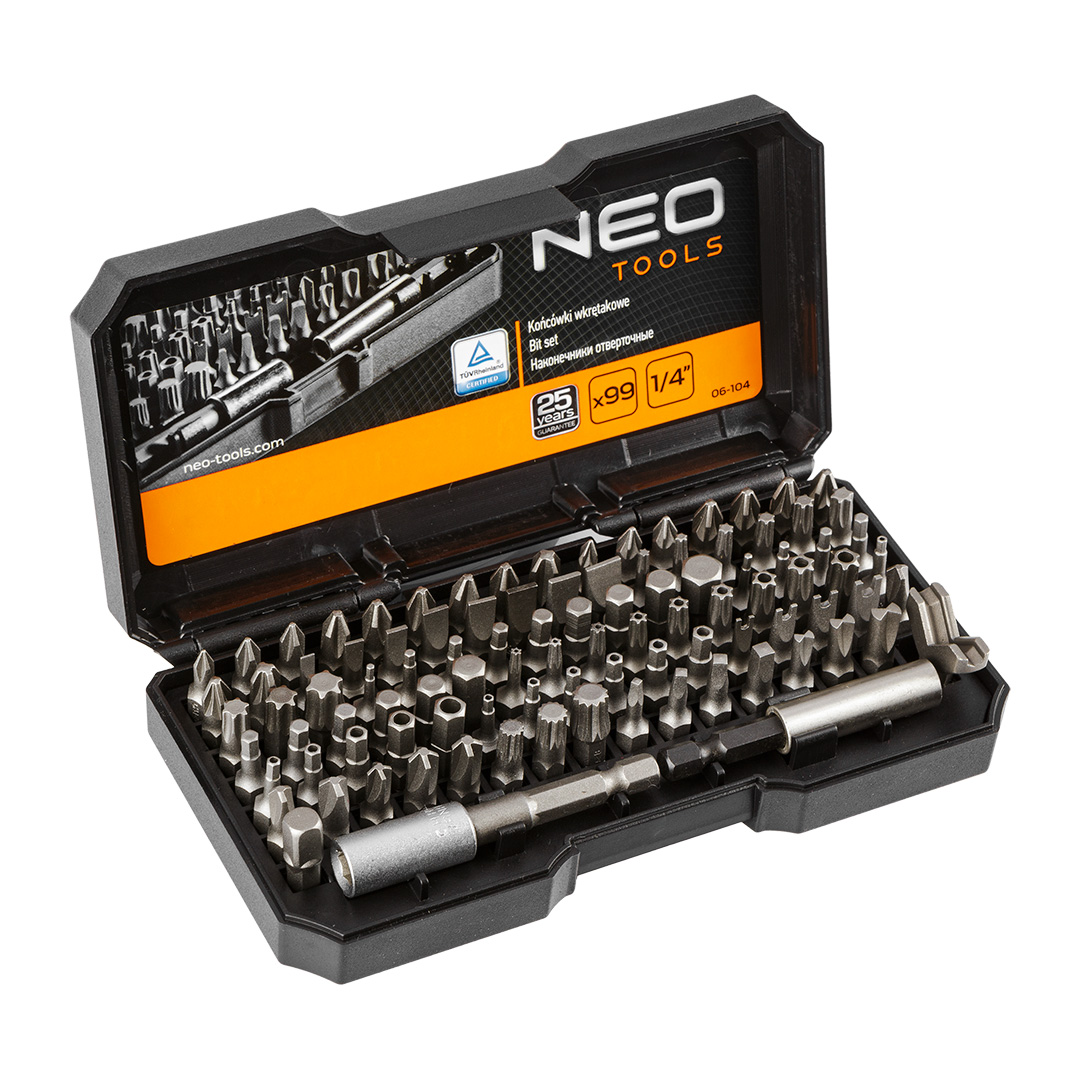 Screwdriver bits with holder, set 99 pcs