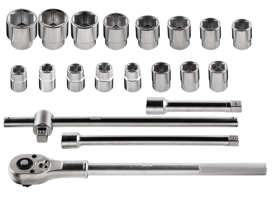 Klucze nasadowe 3/4", zestaw 21 szt. - obrazek 2