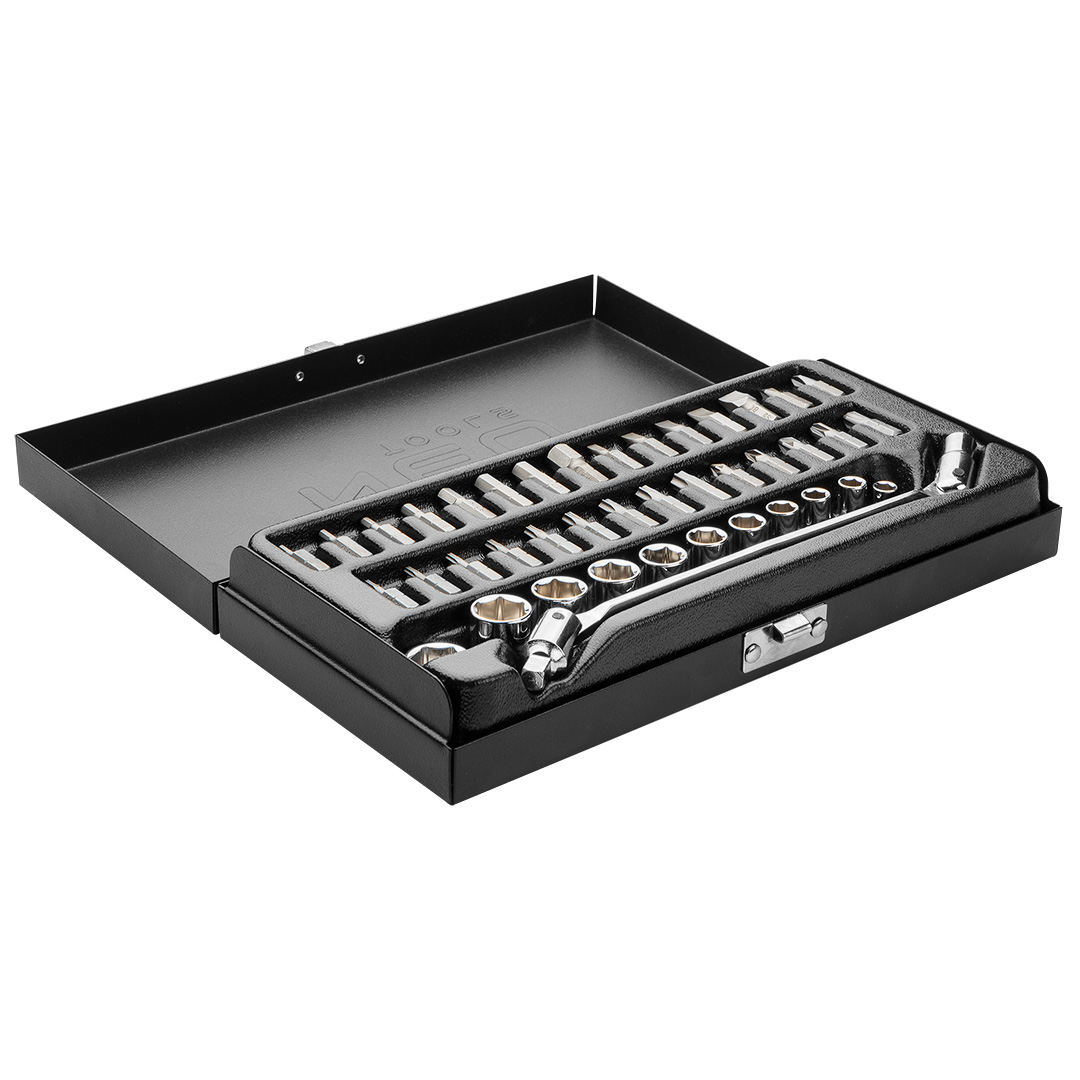 Klucze nasadowe 1/4", zestaw 41szt - obrazek 2