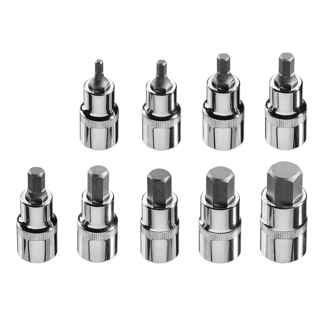 Hexagonal bits on socket 55 mm, set 9 pcs - obrazek 2