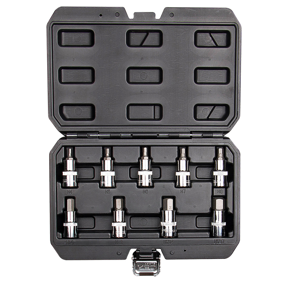 Hexagonal bits on socket 55 mm, set 9 pcs