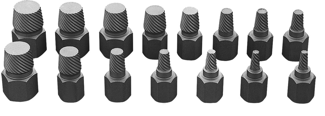 Screw extractors for broken screws, set 15 pcs - obrazek 2