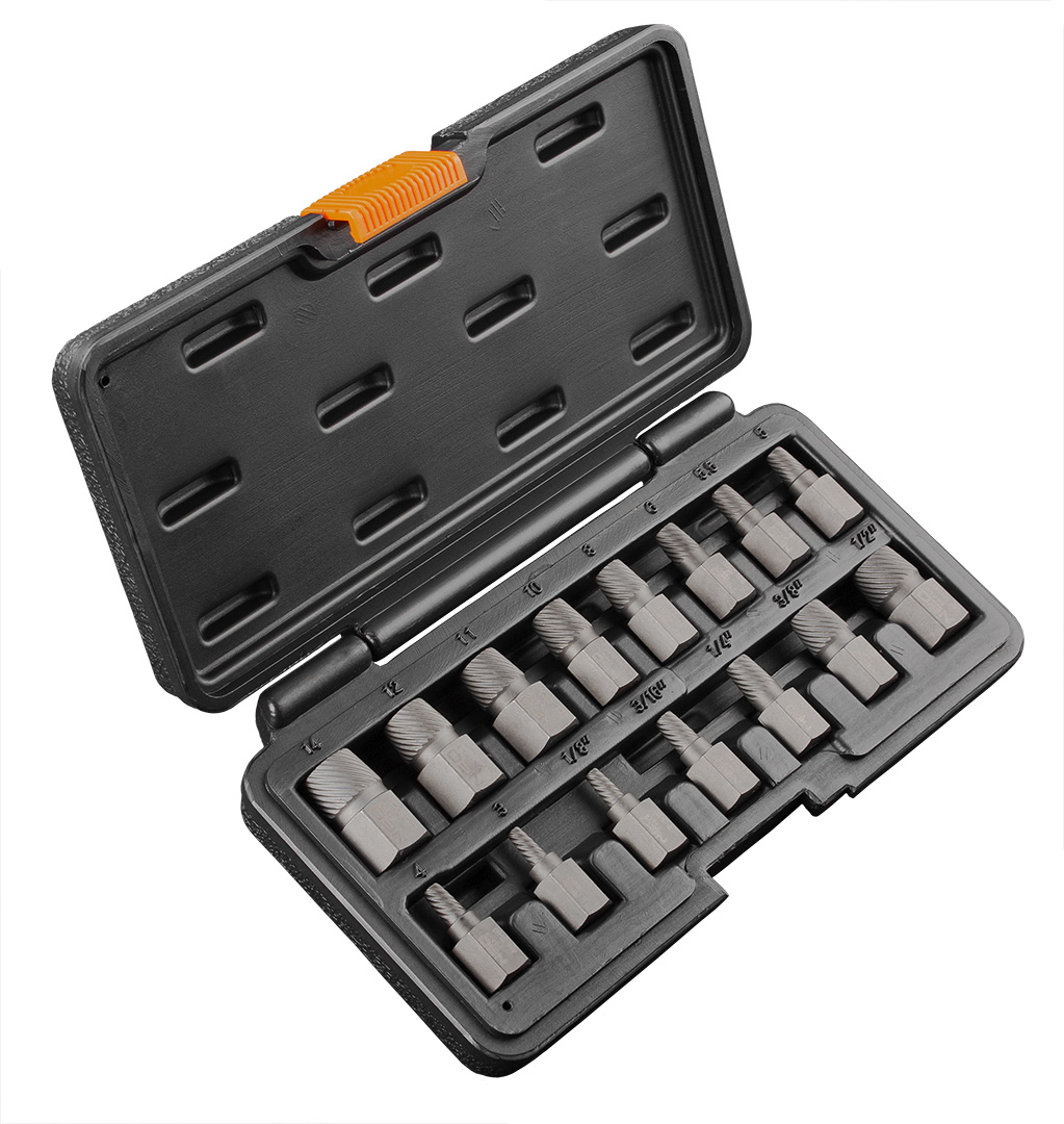 Screw extractors for broken screws, set 15 pcs - obrazek 4