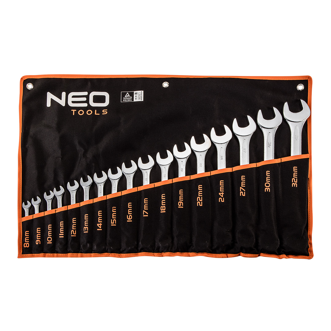 Combination wrenches 8-32 mm, set 17 pcs - obrazek 2