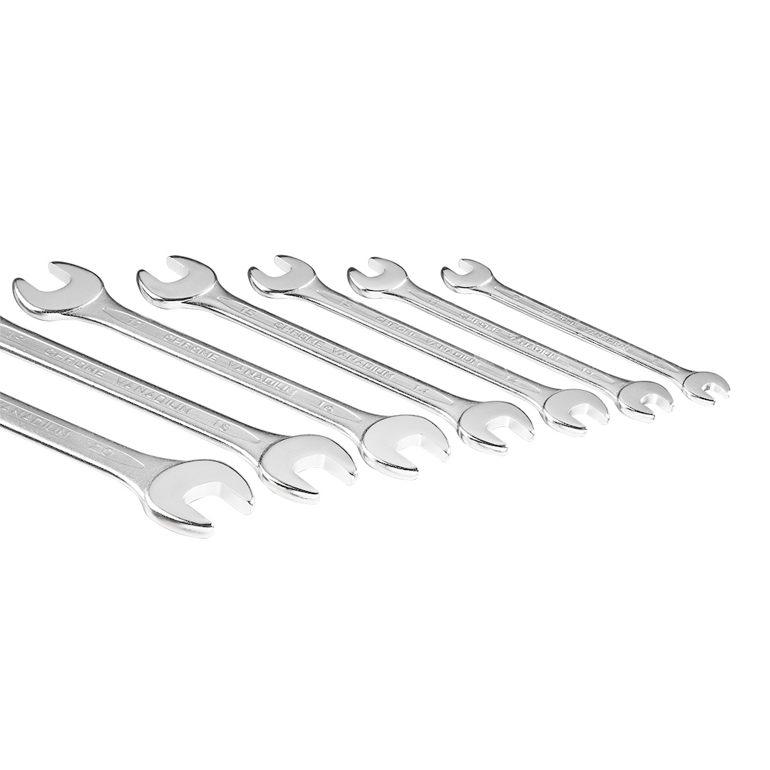 Double open wrench set, CrV, DIN 3110, 8pcs 6-22mm - obrazek 3