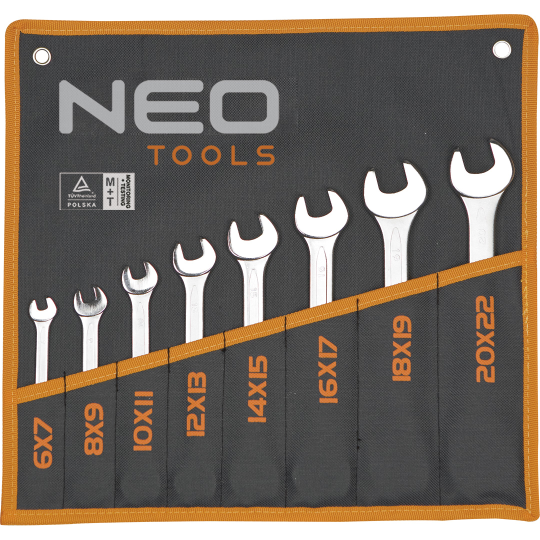 Double open wrench set, CrV, DIN 3110, 8pcs 6-22mm - obrazek 4