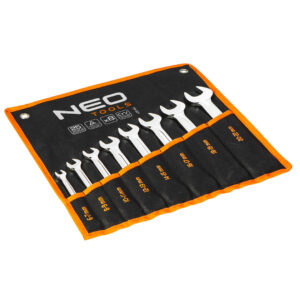 Double open wrench set, CrV, DIN 3110, 8pcs  6-22mm