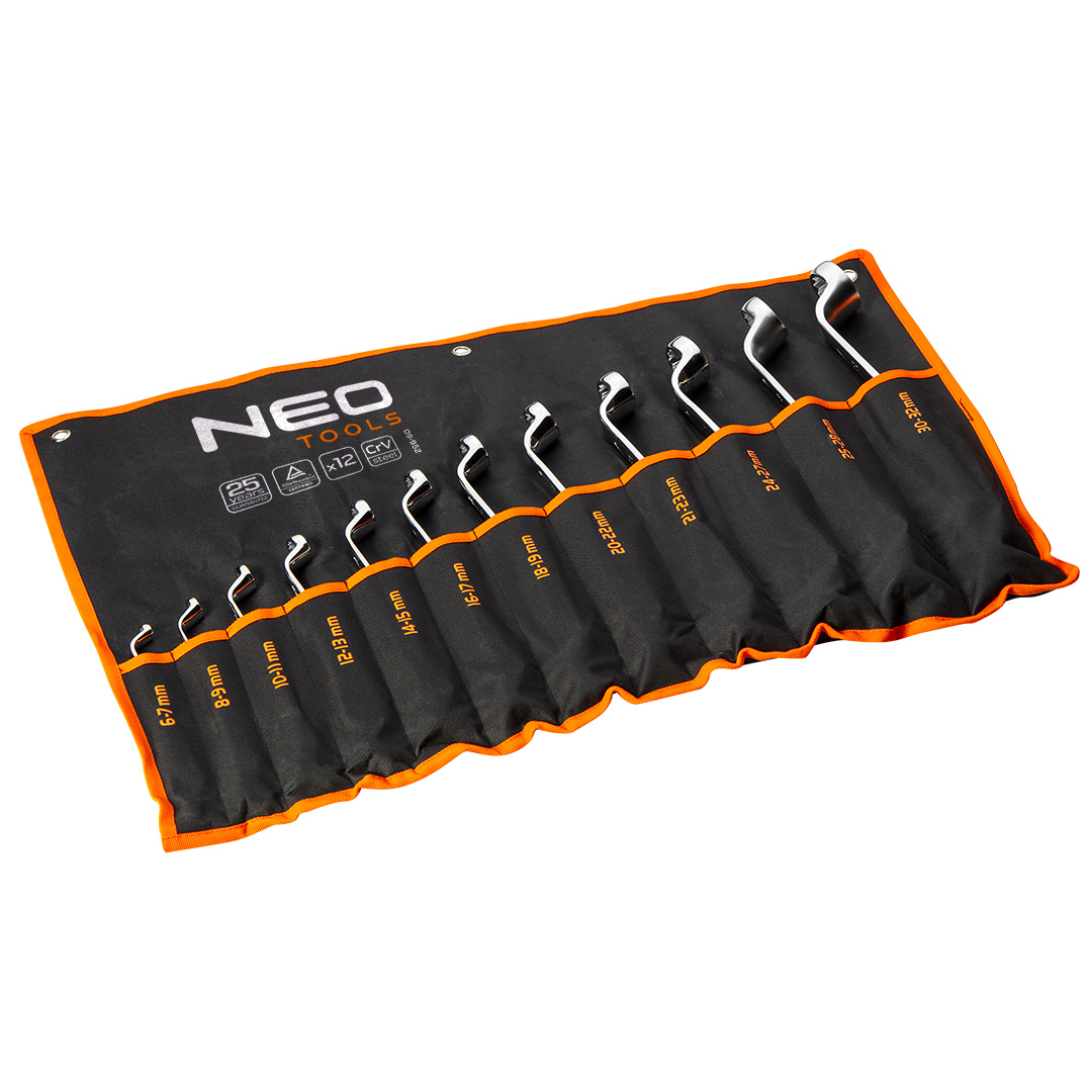 Offset ring spanners 6-32 mm, set 12 pcs