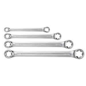 Torx T6-T24 ring spanners, set 4 pcs