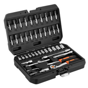 Set of socket spanners 1/4", 46 pieces, CrV