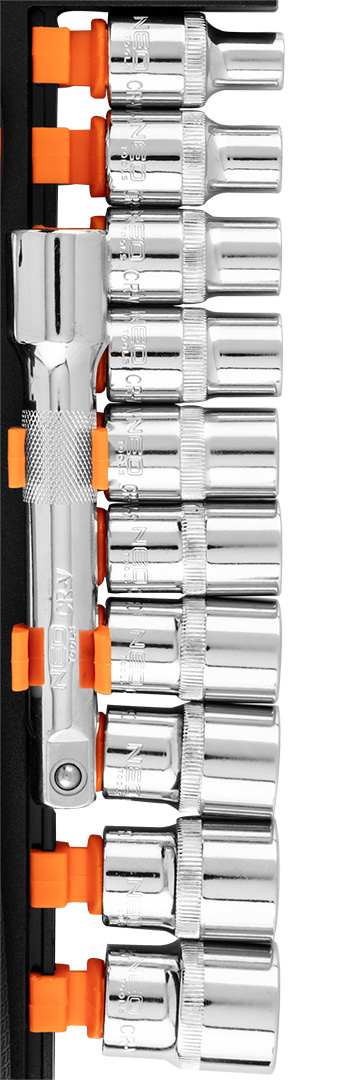 Zestaw kluczy nasadowych 1/2", 12 szt., CrV - obrazek 7