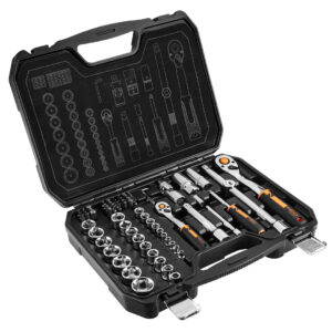 Set of socket spanners 1/2", 1/4", 73 pieces, CrV