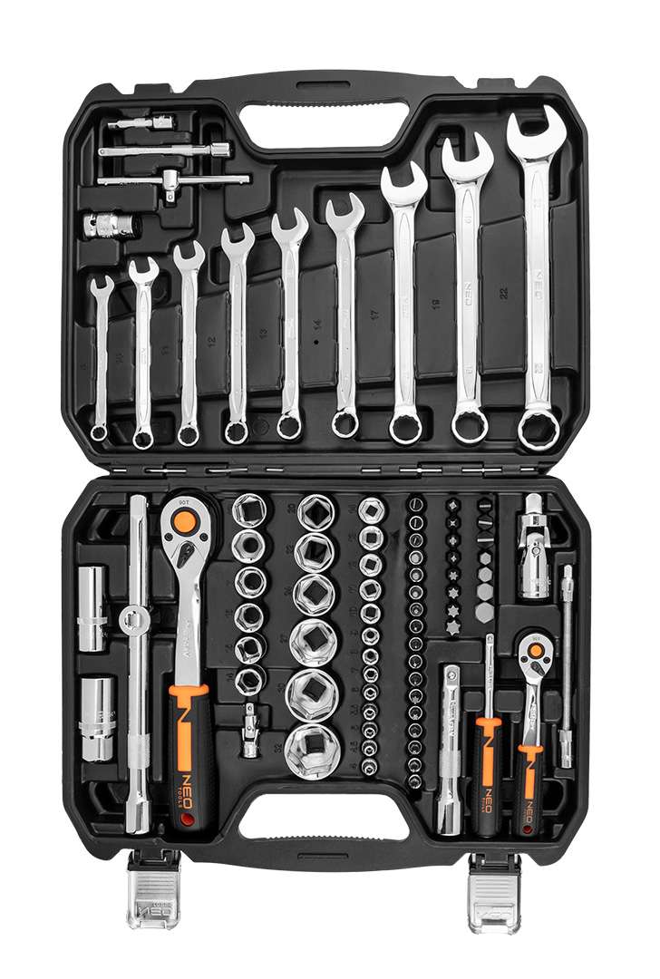 Set of socket spanners 1/2", 1/4", 82 pieces, CrV - obrazek 2