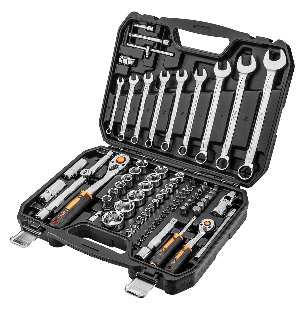 Set of socket spanners 1/2", 1/4", 82 pieces, CrV - obrazek 3
