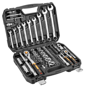 Set of socket spanners 1/2", 1/4", 82 pieces, CrV
