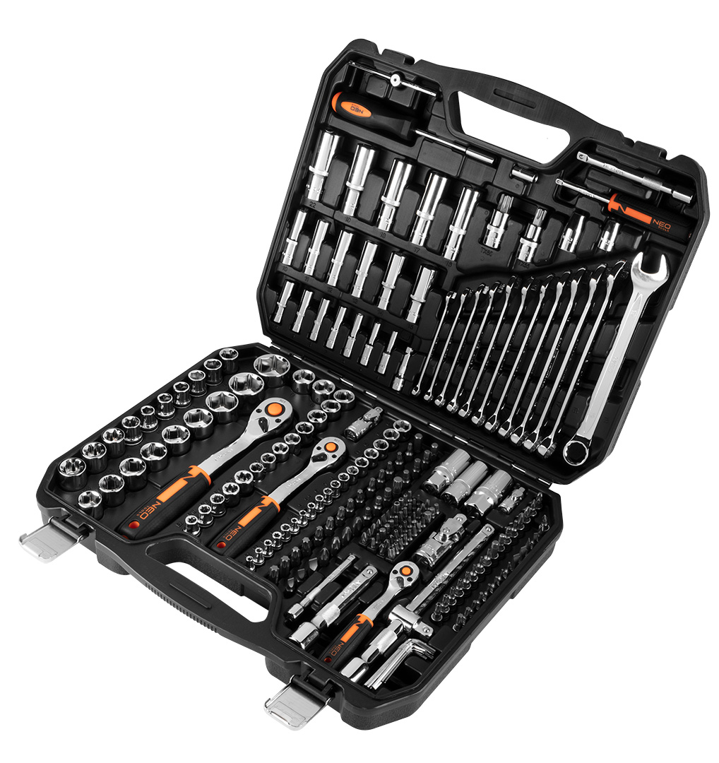 Set of socket spanners 1/2", 3/8", 1/4", 219 pieces, CrV - obrazek 7