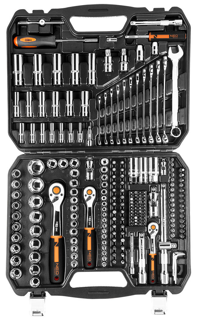 Set of socket spanners 1/2", 3/8", 1/4", 219 pieces, CrV - obrazek 8