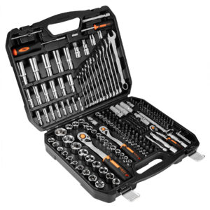 Set of socket spanners 1/2", 3/8", 1/4", 219 pieces, CrV