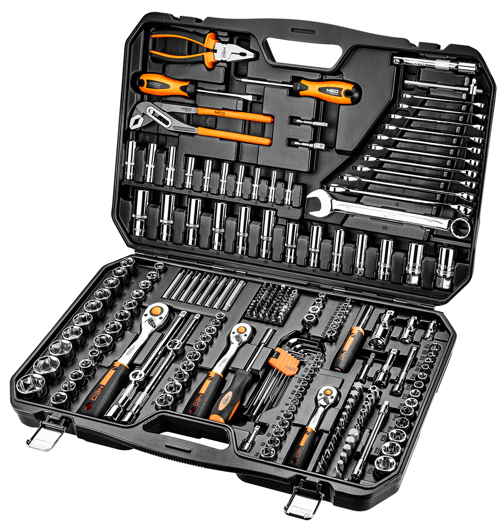 Set of socket spanners 1/2", 3/8", 1/4", 233 pieces, CrV - obrazek 3