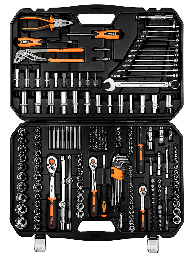 Set of socket spanners 1/2", 3/8", 1/4", 233 pieces, CrV - obrazek 4