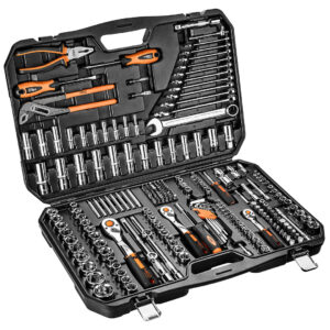 Set of socket spanners 1/2", 3/8", 1/4", 233 pieces, CrV