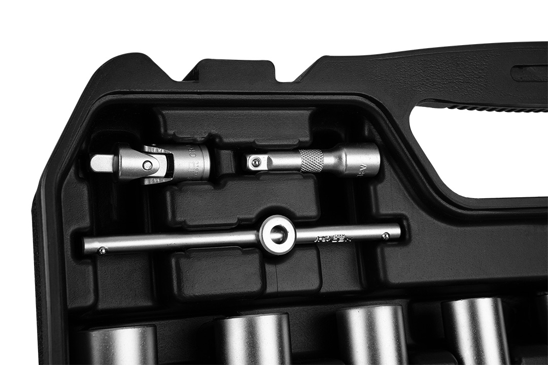Zestaw kluczy nasadowych 1/2", 1/4", 110 szt., satynowy - obrazek 10