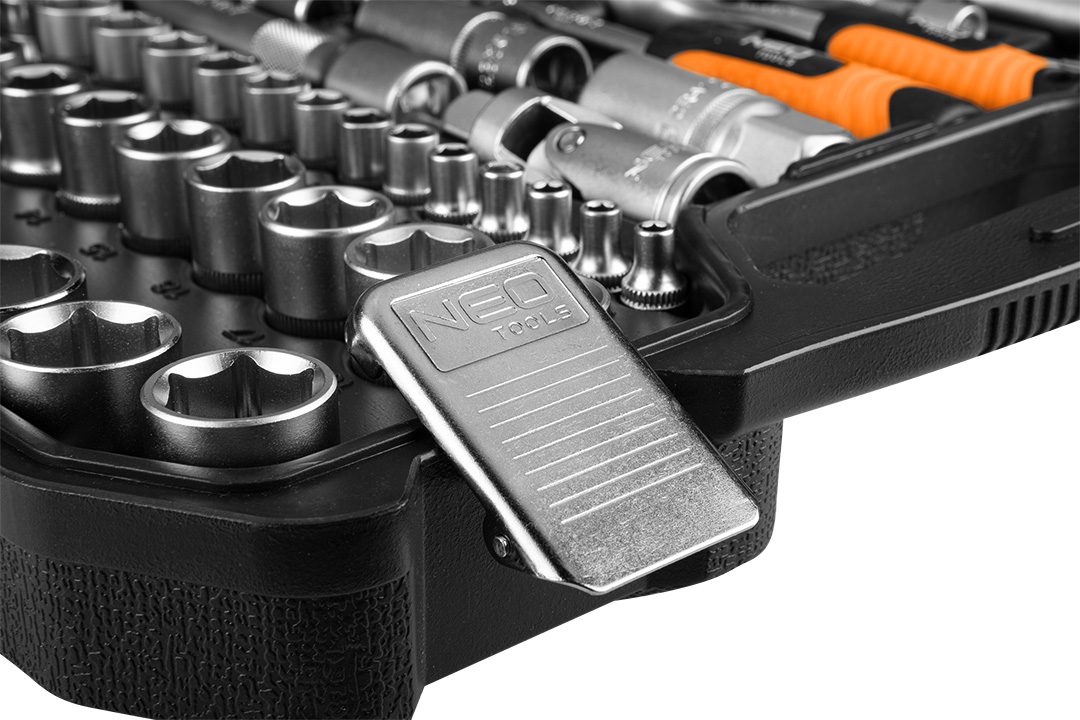 Zestaw kluczy nasadowych 1/2", 1/4", 110 szt., satynowy - obrazek 11