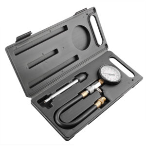 Compression pressure gauge with adapters
