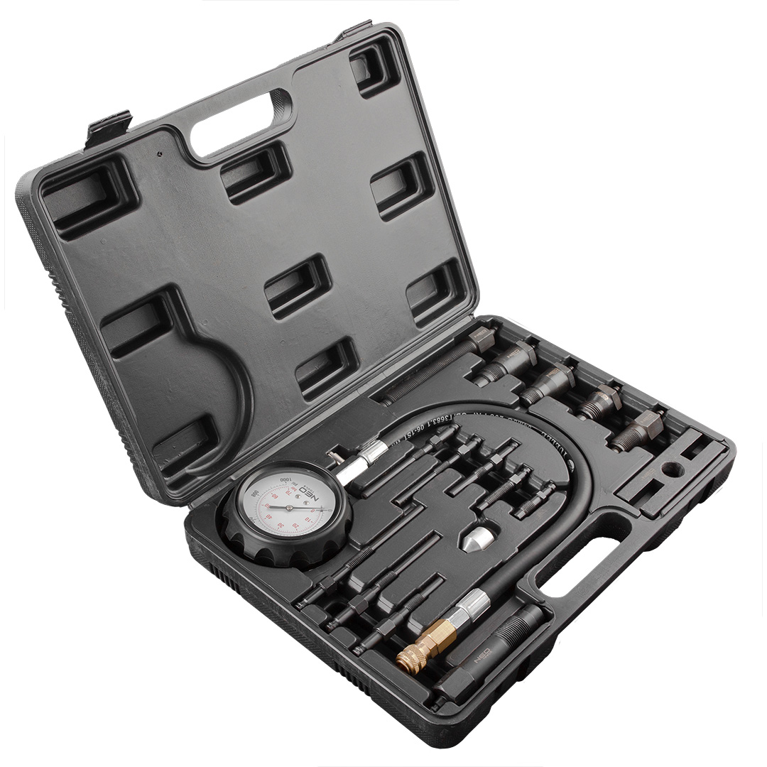 Diesel compression pressure gauge, set 16 pcs