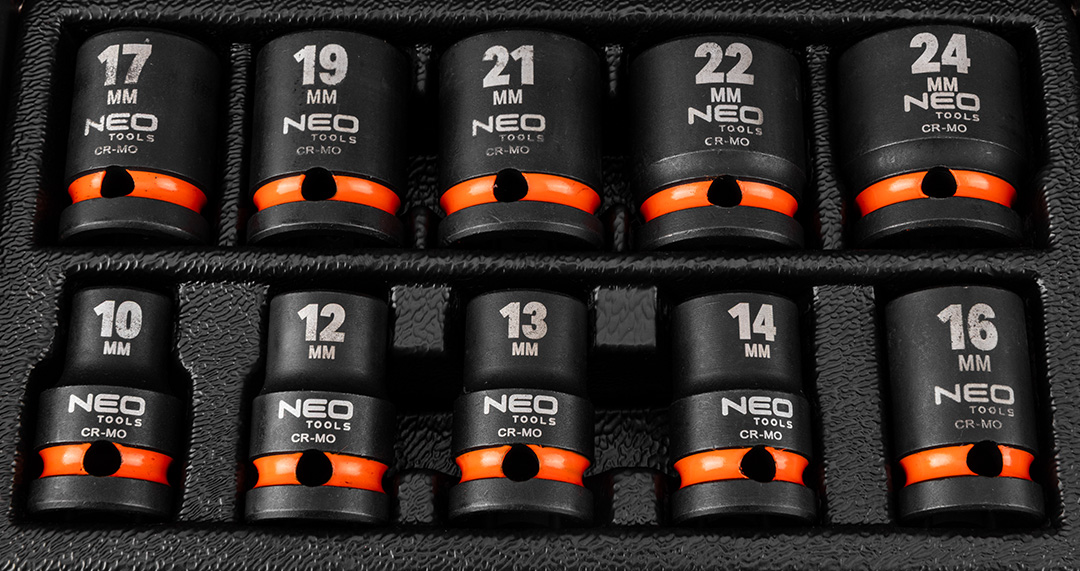 Impact socket 1/2" set 10 pcs ( 10,12,13,14,16,17,19,21,22,24) - obrazek 8