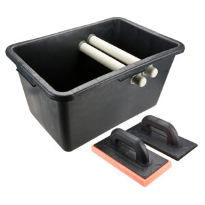 Tile set: bucket with rollers 40 l + float with rubber + float with soft sponge