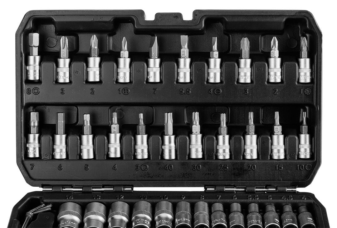 Klucze nasadowe 1/4", zestaw 46 szt. - obrazek 5