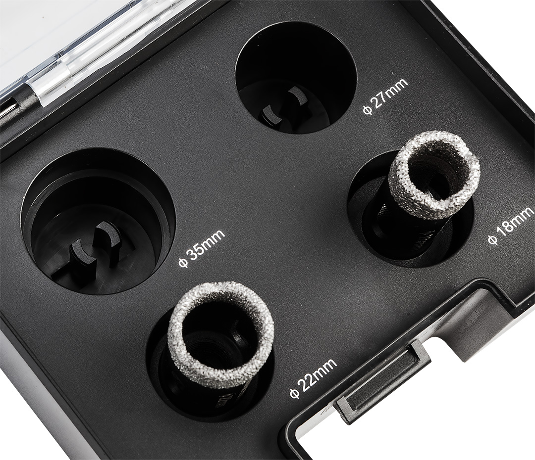 Otwornice diamentowe (18, 22, 27, 35 mm), zestaw 4 el. - obrazek 3
