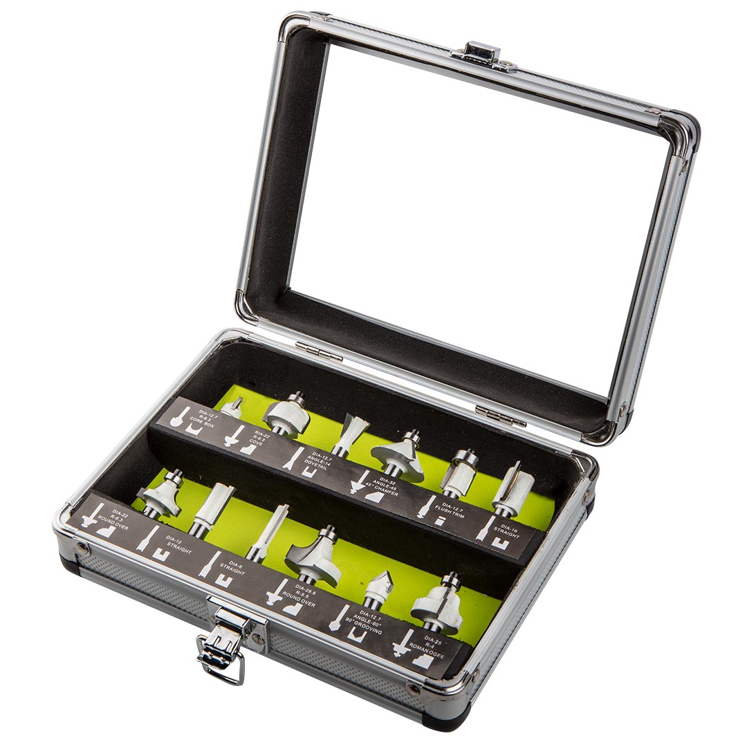 Carbide milling cutters, 8 mm shank, set 12 pcs - obrazek 2